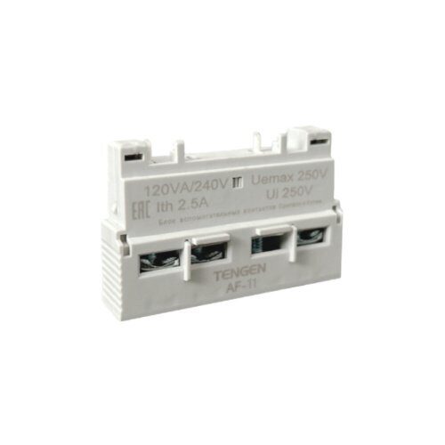 Блок-контакт вспом. TENGEN TGD1-32 AF-11, 1NO+1NC, фронтальный монтаж, для TGD1-32 (TEN490037)