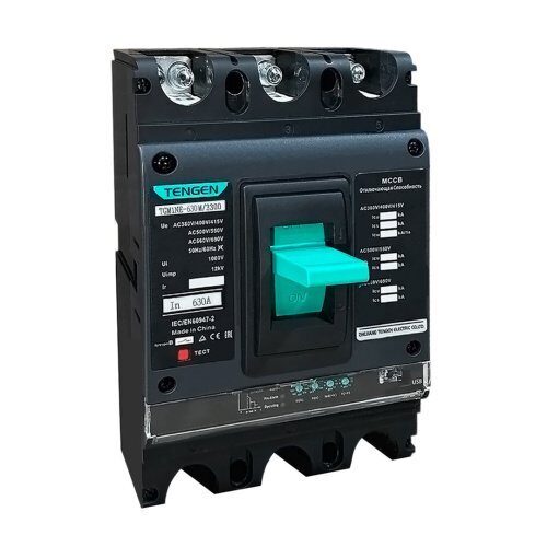 Выключатель автоматический TENGEN TGM1NE-630M/3300, 3P, 630A, 415VAC, 70kA, тип E (TEN217020)