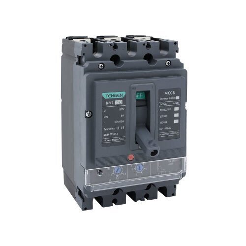 Выключатель автоматический TENGEN TEM7-250L/3300, 3P, 250A, 415VAC, 50kA, Ir=0.8_1.0In, Ii=5_10In, тип ТМ регулируемый (TEN216016)